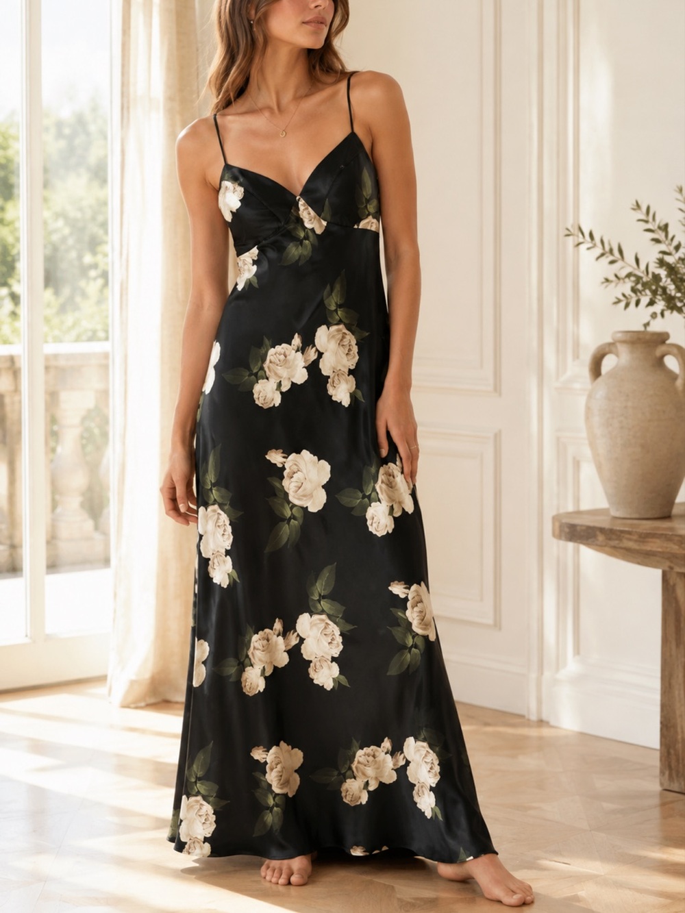 Sachin + Babi Alta Floral Maxi Dress in Obsidian Blooms Size 2